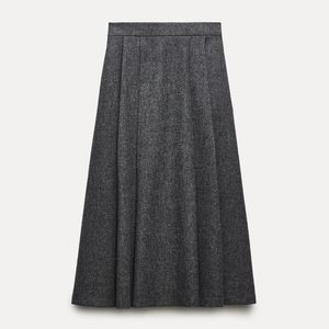 Zara Gray Pleated Skirt